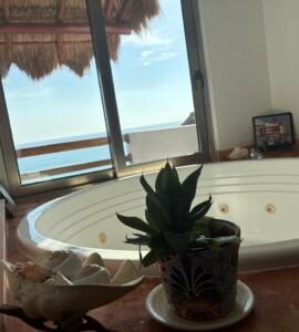 Villa Esperanza - Jacuzzi con vista al caribe.